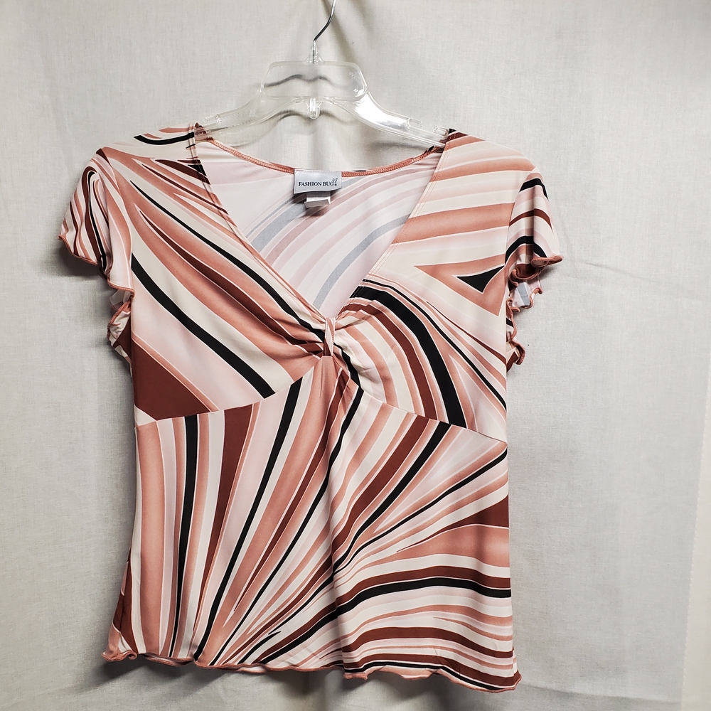 Fashion Bug Women's Swirl Pattern Blouse...Y2K